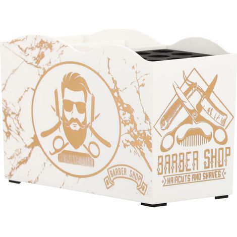 Maceta para tijeras de peluquería, soporte organizador, blanca (1/5)