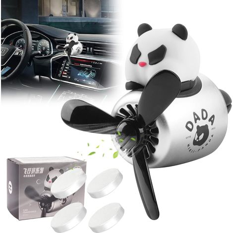 Désodorisant en forme de voiture pilote lapin mignon – Ventilateur à hélice rotative, décoration de parfum créative (1/5)