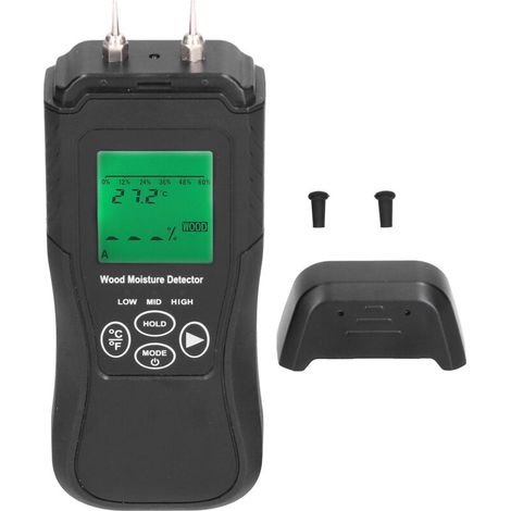 Humidimètre Numérique Portable avec Écran LCD et Arrêt Automatique pour Bois et Matériaux de Construction
