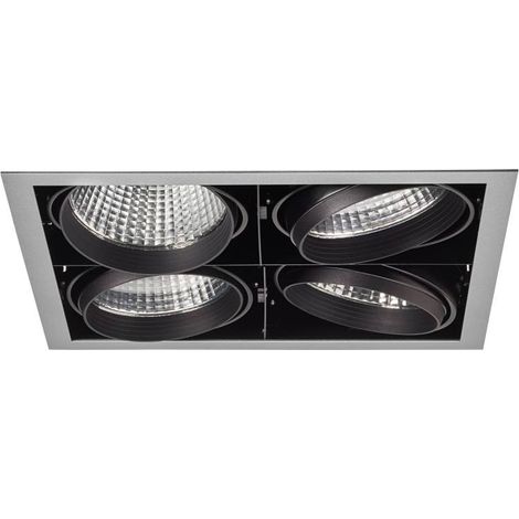 KIT QUADRA QUATRO -Downlight orient. gris 4 mod. LED 34W 3000K 40° 3300lm incl ARIC 51184 (1/5)