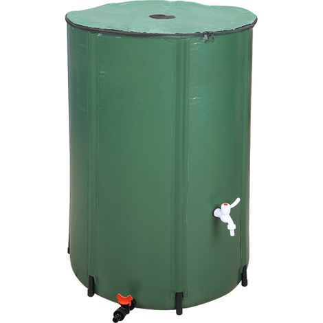 Baril de pluie pliant de 132 gallons vert