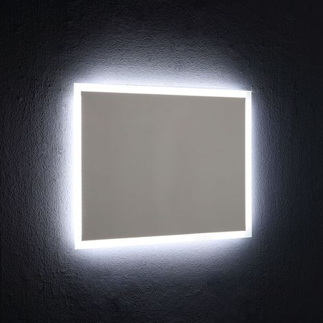 Rückbeleuchteter Spiegel 80x60 cm umkehrbar (1/5)