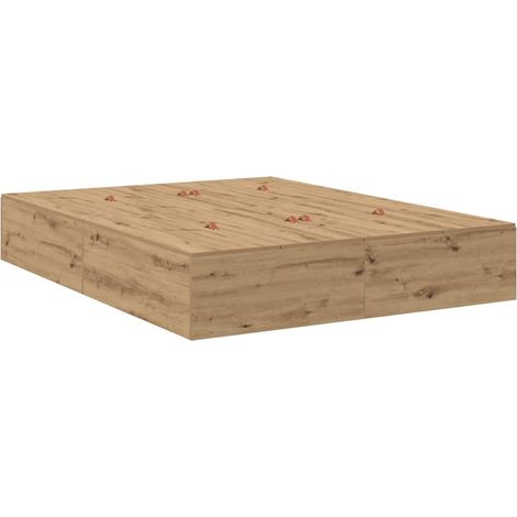 Maison Exclusive - Cadre de lit avec rangement avec tiroir Chêne artisanal 150 cm (1/5)