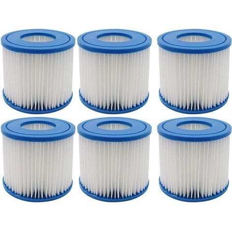 4er-Packung Poolfilterkartuschen Typ D & VII, Ersatzfilterkartuschen kompatibel mit Summer Waves (1/4)