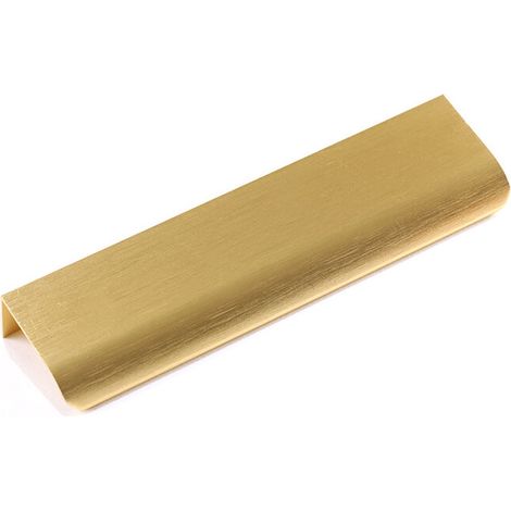 Lot de 10 poignées de meuble en aluminium doré de 128 mm, poignées de cuisine modernes, poignées de porte incurvées, poignées de tiroir dissimulées, poignées de placard pour chambre ou salle de bain. (1/5)