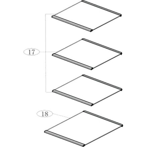 Clayette partie congélateur (repère 18) - Frigorifero, congelatore - HAIER - 4354862