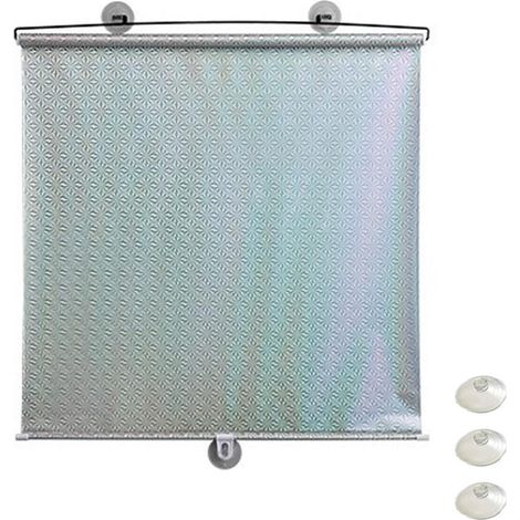 Store enrouleur – Taille S – 125 x 45 cm – Store extensible sans perçage (fixation par ventouses) – Store occultant – Rideaux – Store extensible thermiquement isolant pour fenêtres de bureau et balcon (1/5)