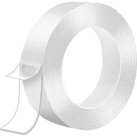 Extra Strong Double Sided Tape, Clear, Versatile, Residue-Free, Reusable for Carpets and Photo Props (3 Meters x 2cm x 2mm) (1/5)
