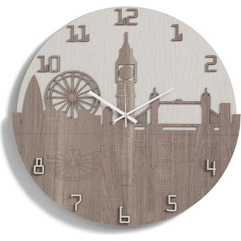 Orologio da parete moderno D50 ENGLAND in legno laminato TRS (1/2)