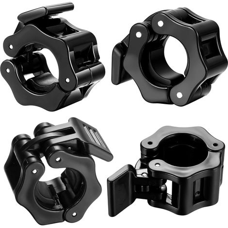 4 pezzi anelli di bloccaggio del collare del bilanciere, morsetti del bilanciere da 30 mm, clip del collare del bilanciere, anello di bloccaggio del collare del bilanciere rilascio del collare del bil (1/5)