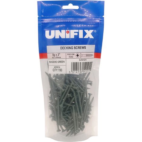 Unifix Decking Screws Pozi Csk Head Green Coating 8G x 3" - 500 (1/2)