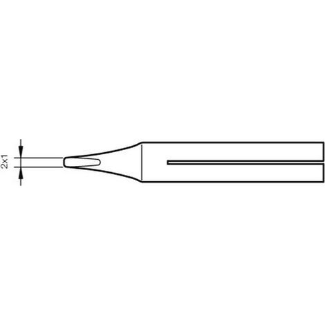 Pointe de fer à souder T10D 2x1mm pour fer à souder à l'étain JBC 30ST/40ST/SL2020/ (1/3)