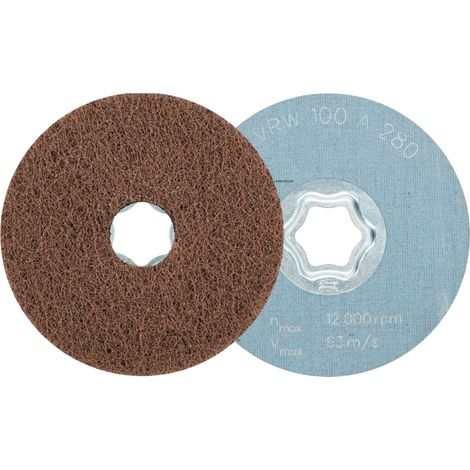PFERD TOOLS COMBICLICK weiche Vliesronde CC Ø 100mm A280 zum reinigen und satinieren mit Winkelschleifer 10 Stk (1/5)
