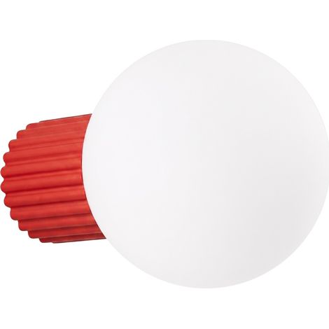 Apliques de pared Halo rojo aluminio/vidrio 1xG9 12cm Sollux (1/5)