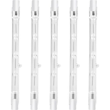 100W 118mm R7s Dimmable Halogen Pencil Bulb - Warm White 2800K - R7s Linear 1500lm - AC220-240V - for Home, Work, Security, Floor Lighting, etc. (5 pcs) (1/5)