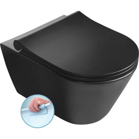 Sapho Avva - Wand-WC, Rimless, schwarz matt 100314-110