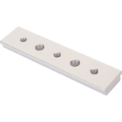 Rail de guidage à rainure en T de 100 mm avec trous, en alliage d'aluminium, pour scie circulaire électrique, fixation d'établi, couleur argent. (1/5)