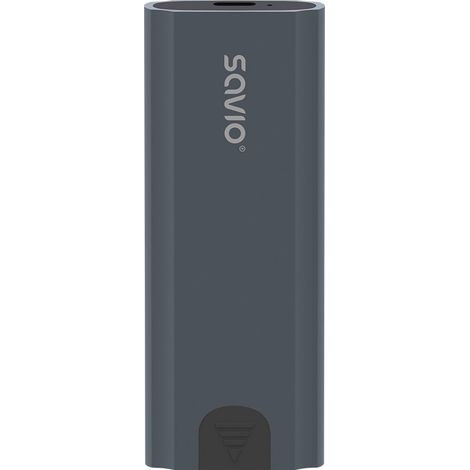 Savio M.2 SSD NVMe external drive enclosure. USB-C 3.1. AK-67. grey (1/5)