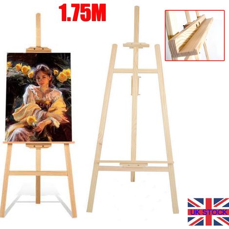 Studio Easel 1.75m/69 Inch Foldable Wooden A-Frame Painting Painter Drawing Stand Board Art Display Show Easel Artist Sketching Wedding Craft Pine Wood