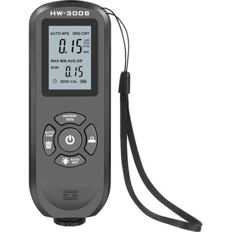 Jauge d'épaisseur de revêtement HW-300S : testeur d'épaisseur de film de peinture numérique haute précision avec écran LCD rétroéclairé (1/5)