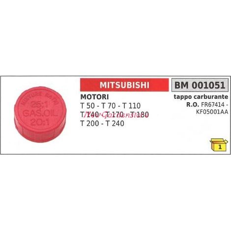 Tappo serbatoio carburante motore MITSUBISHI decespugliatore T 50 70 110 001051