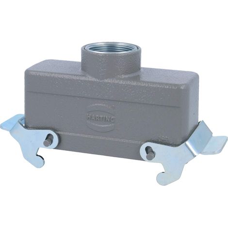 HARTING Han 24B Capot bas, 1xM32 sortie de câble droite, avec 2 étriers transversaux Presse-étoupe M32 Plage de serrage 11,0 mm - 21,0 mm - 1 Stück (1/3)