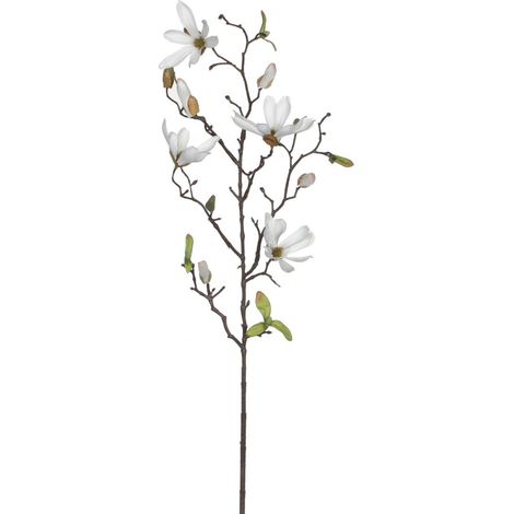 Mica künstliche Magnolia weiß 75 cm Magnolienzweig Kunstblume Einzelblumen