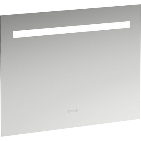 Miroir Leelo courant avec éclairage LED horizontal intégré, cadre