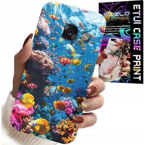 Custodia per Samsung A5 2017 - barriera corallina, pesci colorati, mondo sottomarino dei pesci (1/5)