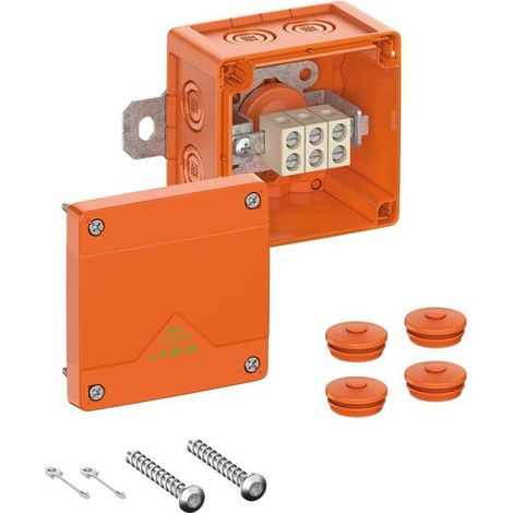 Spelsberg WKE 2-3 x 4² Brandschutzdose, Abzweigkasten, Funktionserhalt E30-E90, IP66, orange, 100 x 100 x 70 mm (1/5)