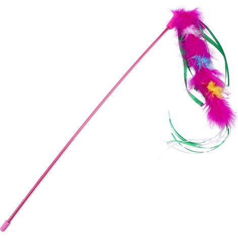Baguette à chat amusante, jouet pour chatons (rose rouge) (1/5)
