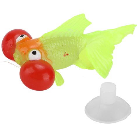 Poisson artificiel phosphorescent en silicone, imitation poisson rouge pour aquarium, décoration animale GF01 (1/5)