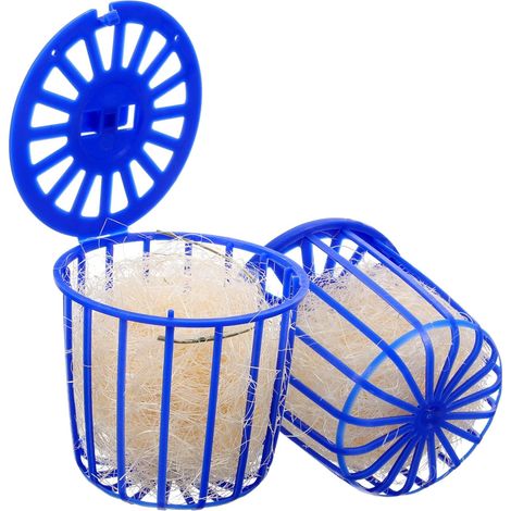 Nid Suspendu pour Oiseaux , Bol de Nidification en Plastique Bleu pour Perruches et Petits Oiseaux en Cage (1/5)
