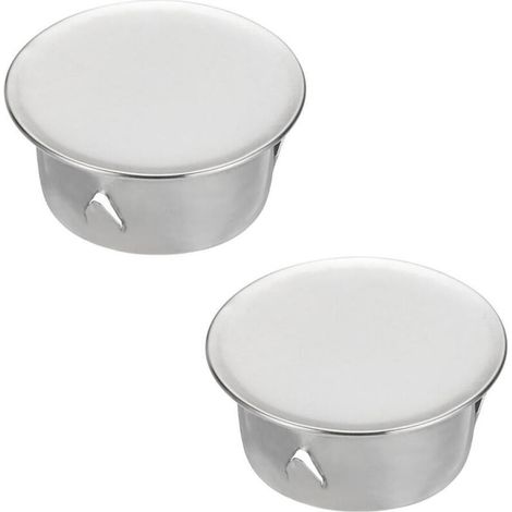 Couvercle de cheminée, étanchéité réglable, couvercle de trou rond, adapté aux tuyaux de diamètre 40 mm, argent - 2 pièces (1/5)