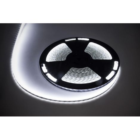 Striscia LED da 25 m, bianco freddo, 5050SMD, 12 V, 5,6 W, impermeabile. (1/2)