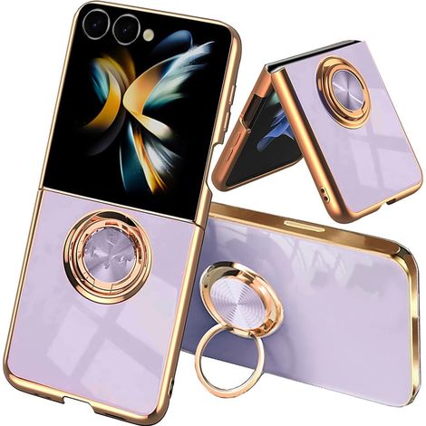 Funda para Samsung Galaxy Z Flip7, Electro Ring, Morada (1/2)