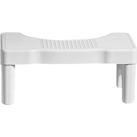 Tabouret de Toilette Blanc en Pp, Marchepied Anti-dérapant (1/5)