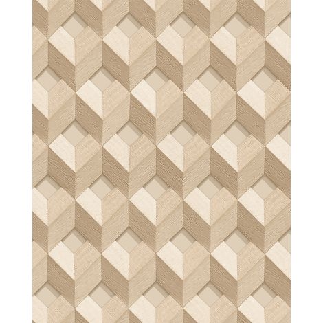 3D Tapete Profhome DE120132-DI heißgeprägte Vliestapete geprägt mit geometrischen Formen glänzend 5,33 m2 (1/3)