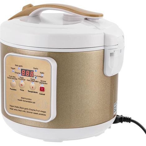 Yogurtiera da 6 litri, fermentatore per aglio nero da 90 W con funzione di fermentazione intelligente, fermentatore per aglio nero, yogurt, natto, vino di riso dolce