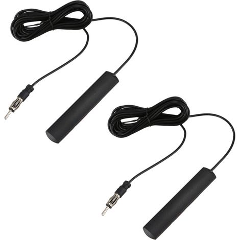 2x Universal Stereo Auto Frequenzmodulation Dipol-Radioantenne für die Verwendung im Auto mit Antenne