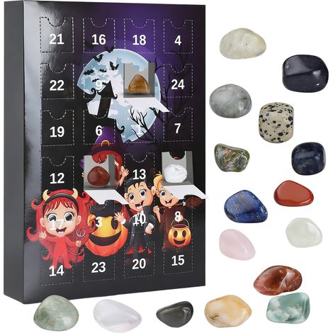 Calendrier de l'Avent d'Halloween 24 jours, calendrier compte à rebours 2023, boîte-cadeau et décoration de table (1/5)