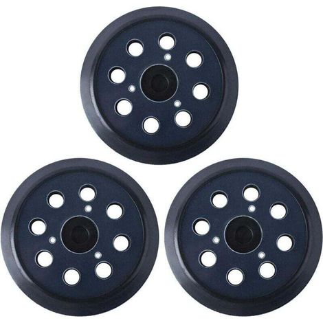 125mm Plateau de ponçage Compatible avec Makita 743081–8 Remplacer le BO5010 BO5041K– Disques de ponçage à 8 trous(3 pièces) (1/4)
