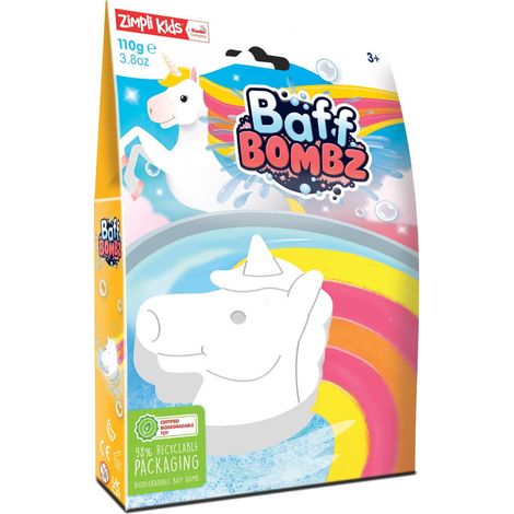 Unicorno da bagno che cambia colore, Bombe da bagno arcobaleno 3+, Zimpli Kids (1/3)