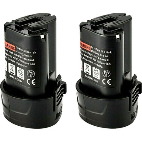Powerwings – Batterie lithium 10,8V 1500mAh – Lot de 2 batteries compatibles BL1014 BL1015 – Charge rapide – Pour outils sans fil Makita