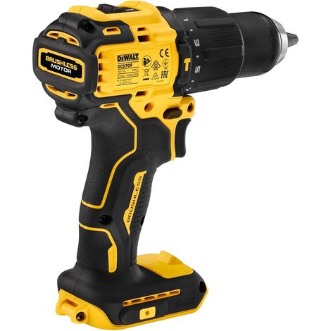 Dewalt – Perceuse à percussion sans fil 18V 65Nm DCD709N – Moteur Brushless – Mandrin 13 mm – Pour béton et brique — vue 4