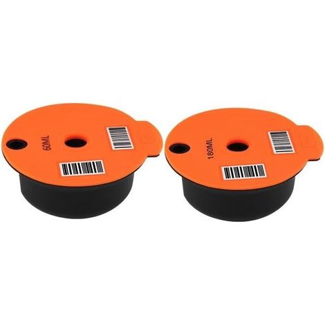 Couleur 60ml Capsules de Café en Plastique PP Réutilisables et rechargeables, Gobelets pour Bosch Tassimo BA3 (1/4)