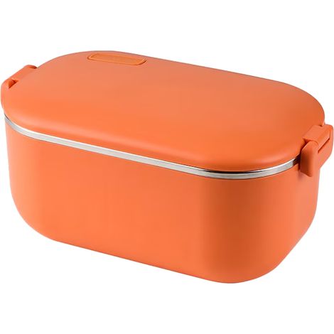 1 Fiambrera, Acero Inoxidable, Calentamiento Constante 70°C, Antideslizante, Capacidad 1L, Oficina (1/5)
