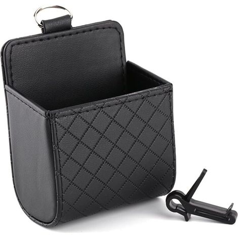 UlisemScatola portaoggetti per auto, portaocchiali per cellulare, borsa portaoggetti per interni auto, borsa portaoggetti in pelle PU (1/4)