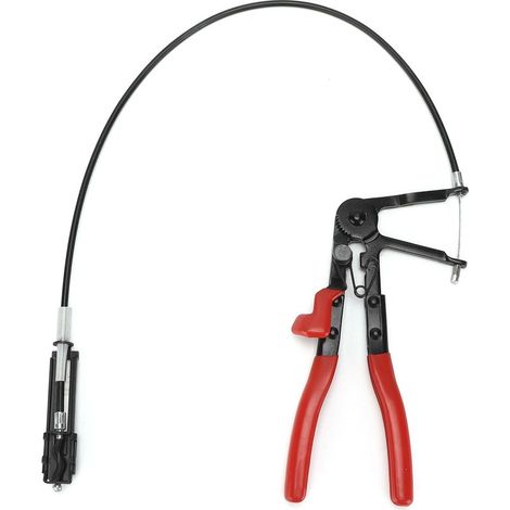 Pince de serrage de tuyau en fil Flexible, outil de réparation Automobile en acier antirouille rouge noir (1/5)