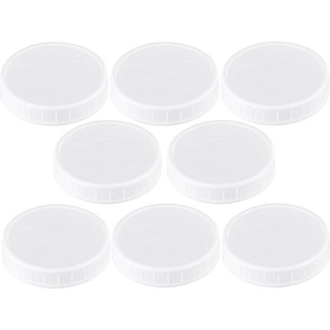 8 tapas de PP, abertura ancha de 86 mm, cierre de silicona, tarros Mason, almacenamiento de alimentos (1/5)